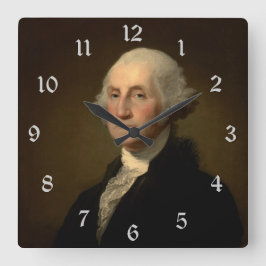 Reloj Cuadrado George Washington Primer presidente norteamericano