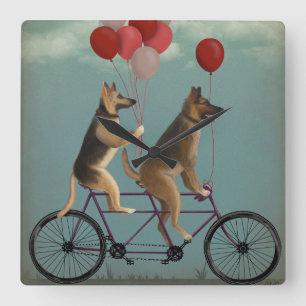 Reloj Cuadrado German Shepherd Tandem