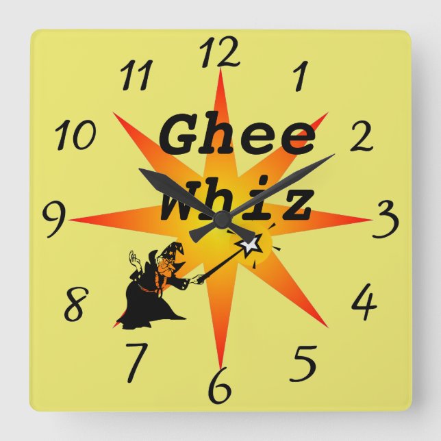 Reloj Cuadrado Ghee Whiz Wall Clock (Anverso)