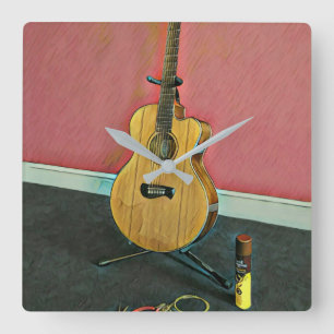 Reloj Cuadrado Gift for musician guitarist