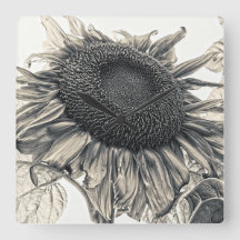 Gigantes girasoles Vintage Sepia Arte Floral