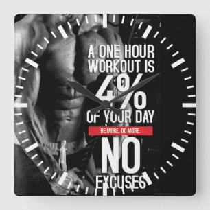 Reloj Cuadrado Gimnasio de motivación de la aptitud