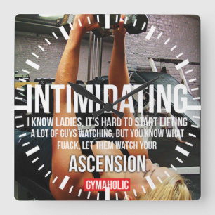 Reloj Cuadrado Gimnasio Motivador