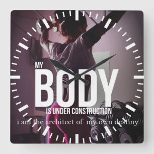 Reloj Cuadrado Gimnasio Motivador