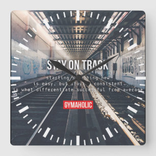 Reloj Cuadrado Gimnasio Motivador