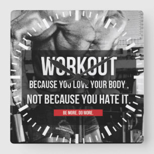 Reloj Cuadrado Gimnasio Motivador