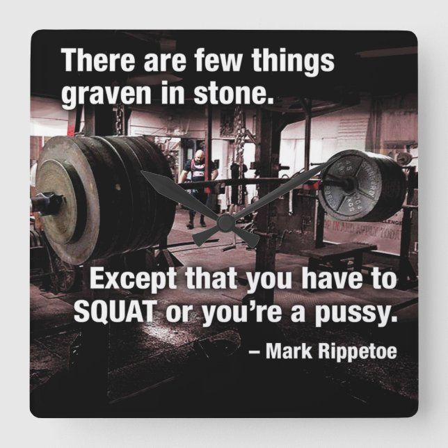 Reloj Cuadrado Gimnasio Motivador (Anverso)