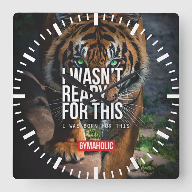 Reloj Cuadrado Gimnasio Motivador (Anverso)