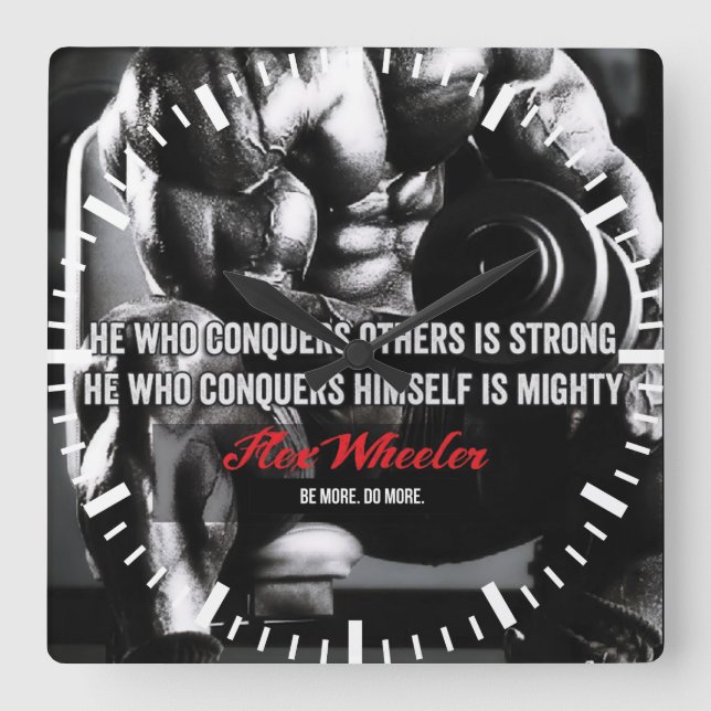 Reloj Cuadrado Gimnasio Motivador (Anverso)