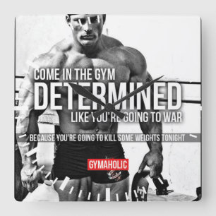 Reloj Cuadrado Gimnasio Motivador