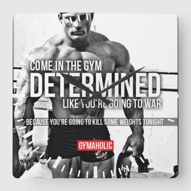 Reloj Cuadrado Gimnasio Motivador (Anverso)