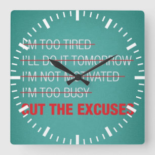 Reloj Cuadrado Gimnasio Motivador