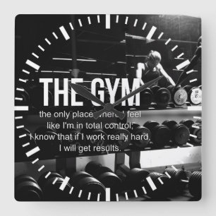 Reloj Cuadrado Gimnasio Motivador