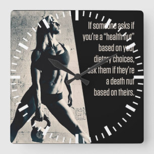 Reloj Cuadrado Gimnasio Motivador