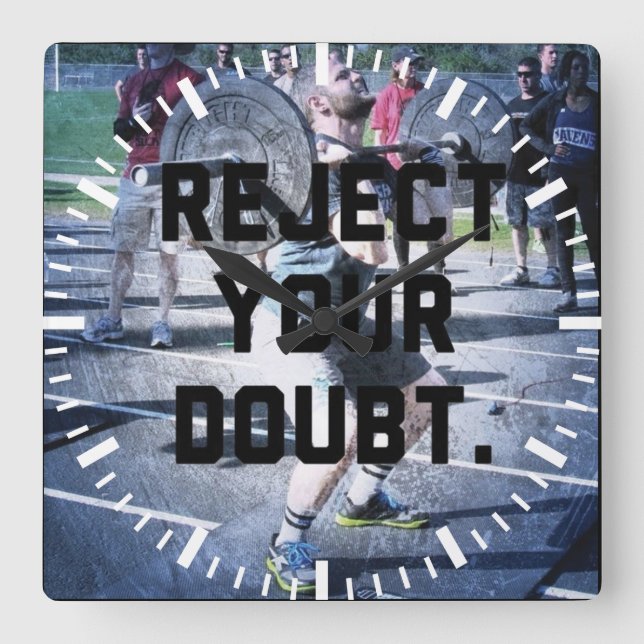 Reloj Cuadrado Gimnasio Motivador (Anverso)