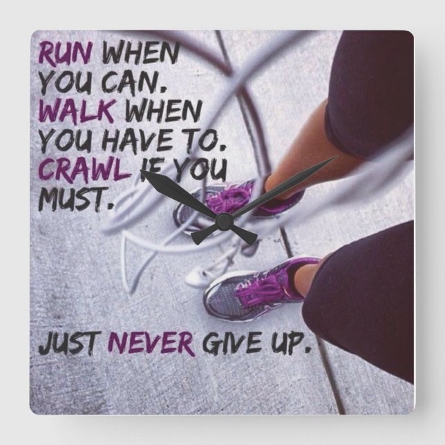 Reloj Cuadrado Gimnasio Motivador (Anverso)