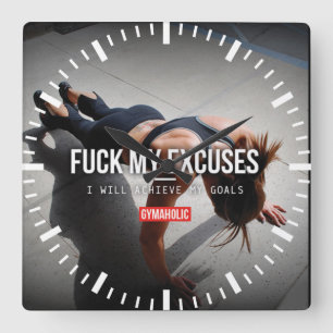 Reloj Cuadrado Gimnasio Motivador