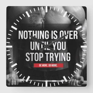 Reloj Cuadrado Gimnasio Motivador