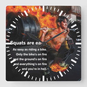 Reloj Cuadrado Gimnasio Motivador