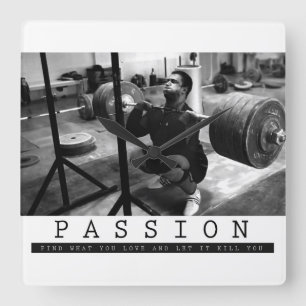 Reloj Cuadrado Gimnasio Motivador de Construcción de Cuerpo