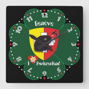 Reloj Cuadrado Ginebra, Genève Suiza Suisse Svizzera reloj/