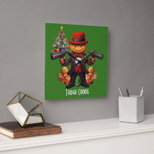 Reloj Cuadrado Gingerbread Gangster