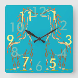 Reloj Cuadrado Giraffe Clock Fun Cute Animales Moderno Regalo Art