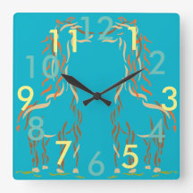 Giraffe Clock Fun Cute Animales Moderno Regalo Art