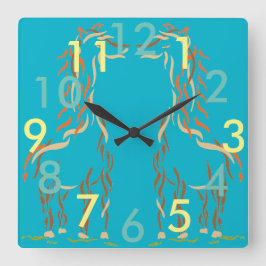 Reloj Cuadrado Giraffe Clock Fun Cute Animales Moderno Regalo Art