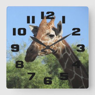 Reloj Cuadrado Giraffe Head Clock