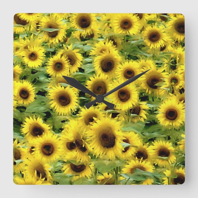 Reloj Cuadrado Girasol (Anverso)