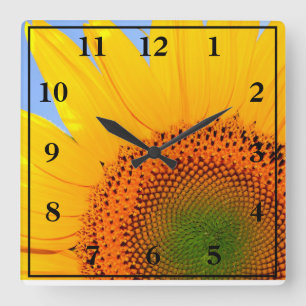 Reloj Cuadrado Girasol