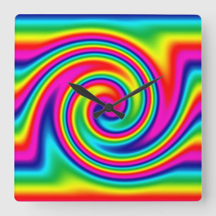 Reloj Cuadrado Giro del arco iris