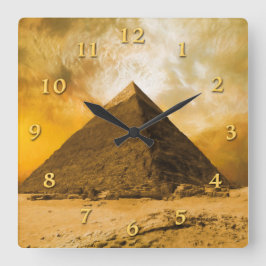 RELOJ CUADRADO GIZA PYRAMID "PUESTA DE SOL PARA UN REY"