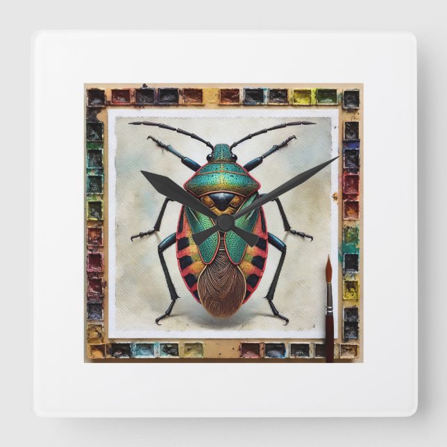 Reloj Cuadrado Gladiator Bug 210624IREF113 - Watercolor (Anverso)