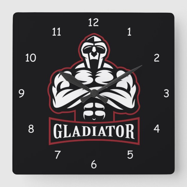 Reloj Cuadrado Gladiator Silhouette (Anverso)