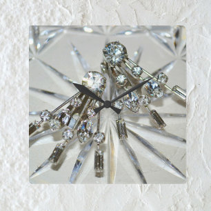 Reloj Cuadrado Glam Vintage Art Deco Diamantes de imitación acríl