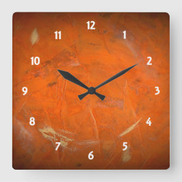 Reloj Cuadrado Glazed Terracotta Faux Finish