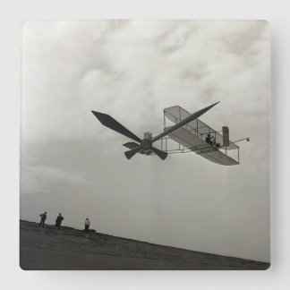 Reloj Cuadrado Glider Test Flight Aviation Wright Brothers
