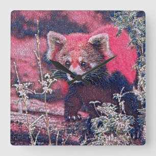 Reloj Cuadrado GlitzyAnimal_RedPanda_005