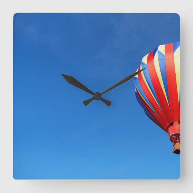 Reloj Cuadrado Globo aerostático caprichoso (Anverso)