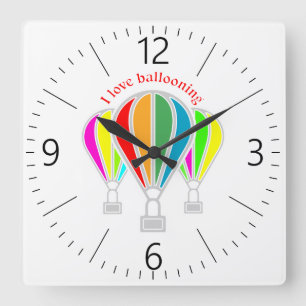 Reloj Cuadrado Globos aerostáticos