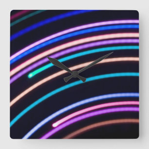 Reloj Cuadrado Glowing Arc Pattern - Wall Clock