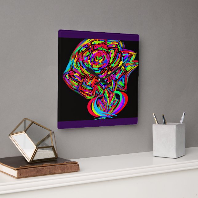 Reloj Cuadrado Goddess Flower  (Oficina)