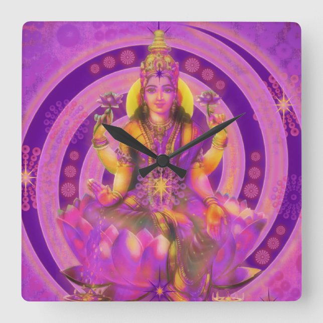 Reloj Cuadrado Goddess SHAKTI / LAKSHMI (Anverso)