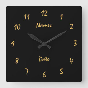 Reloj Cuadrado Goergeus y elegante Personalizado Aniversario y bo