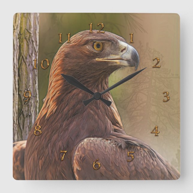RELOJ CUADRADO GOLDEN EAGLE “VOYAGER” SQUARE WALL CLOCK (Anverso)