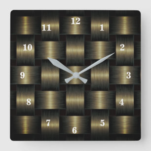 Reloj Cuadrado Golden Lattice 3