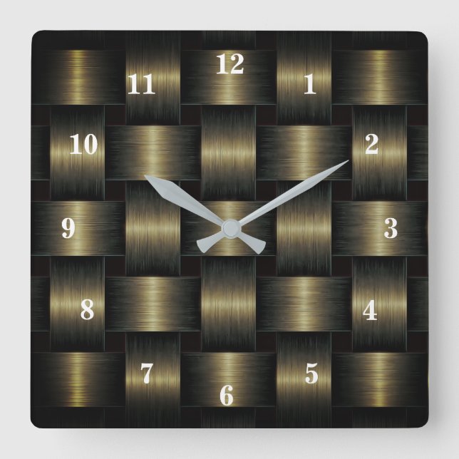 Reloj Cuadrado Golden Lattice 3 (Anverso)