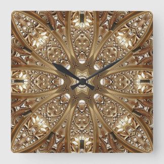 Reloj Cuadrado Golden Ornate Frame Wall Clock